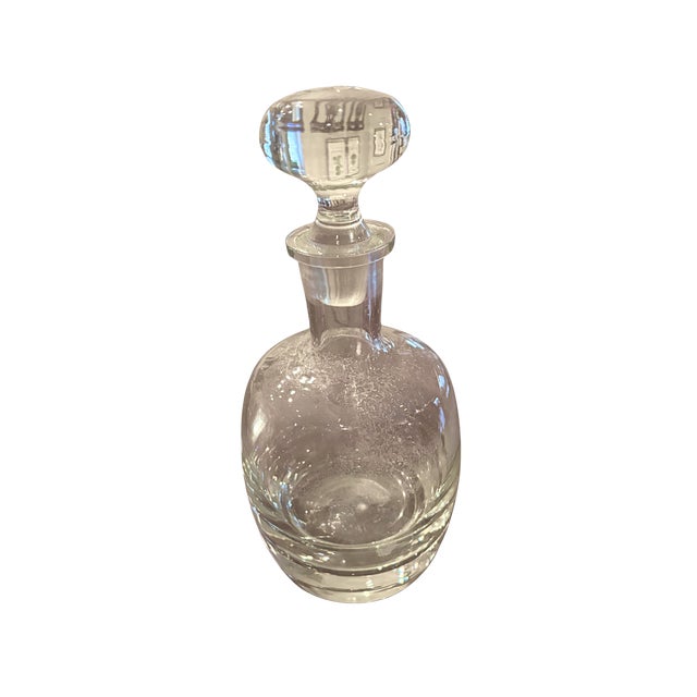 Transparent Vintage Cut Crystal Liquor Decanters With Stoppers - Set of 5 For Sale - Image 8 of 11