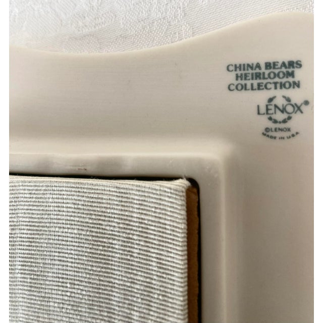 Late 20th Century Lenox China Bears Heirloom Collection Vintage The china is the traditional cream Lenox color in the...