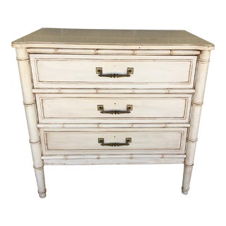 (A) Henry Link Bali Hai Collection Faux Bamboo 3 Drawer Bachelor Chest For Sale