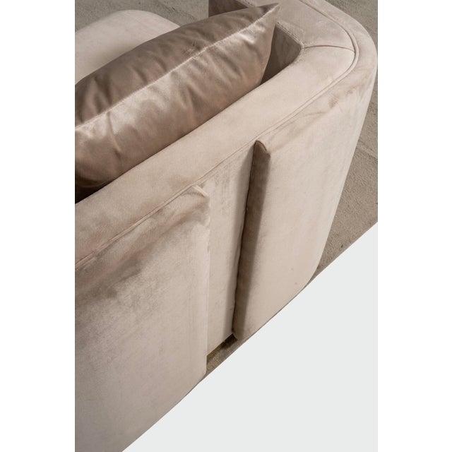 New Luna 3–Piece Channel Tufted Gold Accent Luxury Sofa Set - Sofa , Loveseat & Chair For Sale - Image 10 of 18