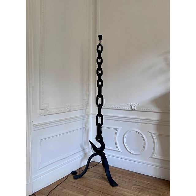 Brutalist Brutalist Steel Floor Lamp For Sale - Image 3 of 4