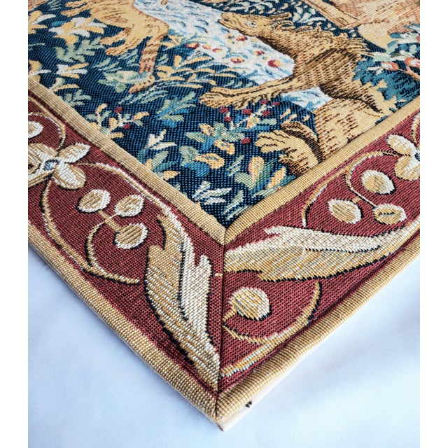 Late 20th C. Vintage French Goblys "La Licorne À La Fontaine" Unicorn Tapestry For Sale - Image 9 of 16