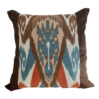 Custom Ikat Pattern Throw Pillow Cover For Sale
