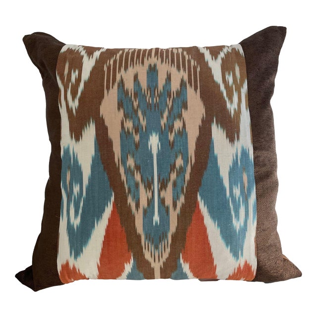 Custom Ikat Pattern Throw Pillow Cover For Sale