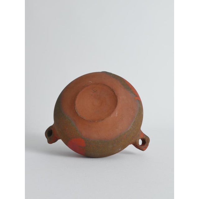 Studio Pottery Earthenware Ceramic 3-Handled Vessel For Sale - Image 4 of 18