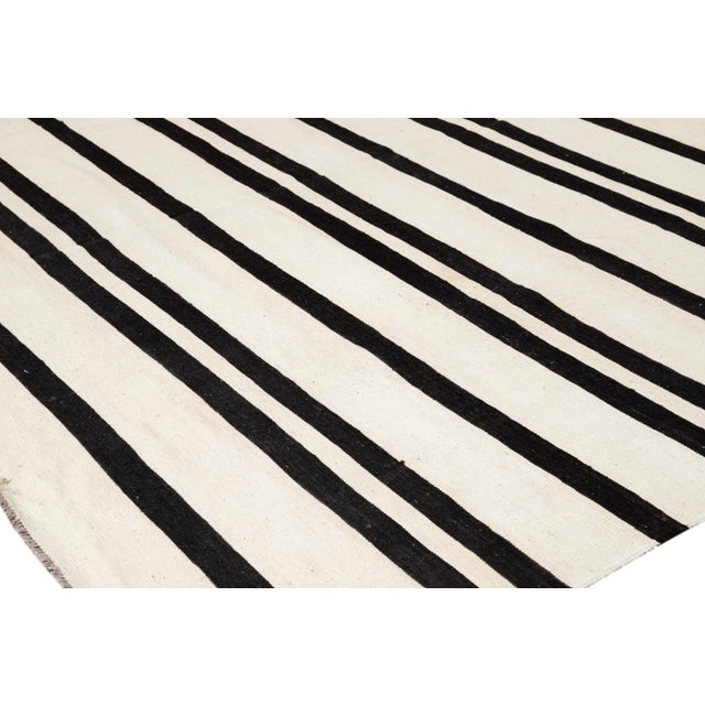 21st Century Modern Flat-Weave Kilim Rug For Sale - Image 9 of 11