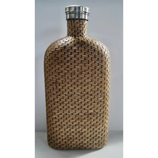 Vintage Wicker Woven Flask, 1930 For Sale - Image 13 of 13