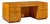 John Widdicomb Mid Century Burlwood and Brass Campaign Executive Desk For Sale