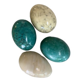 Mid 20th Century Italian Marble Eggs Set of 4 For Sale