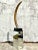 Vintage Sculptural Faux Tusk on Mirrored Pedestal For Sale - Image 4 of 12