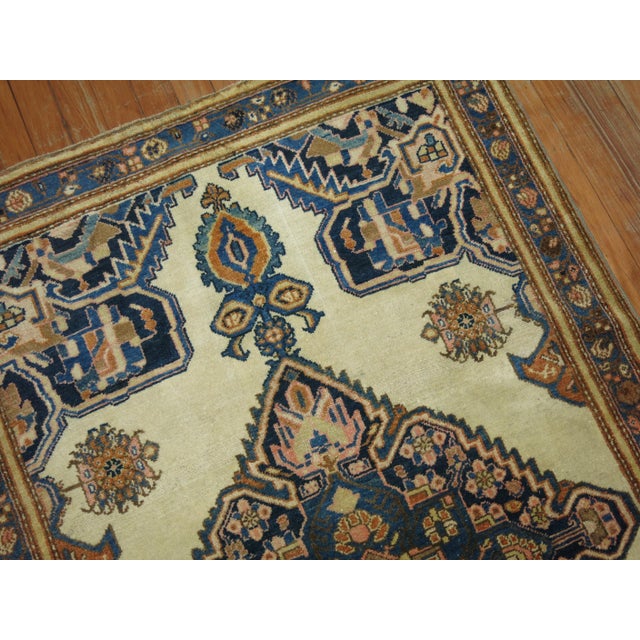 Late 20th Century Ivory Persian Sarouk Ferehan Rug - 3'3" x 5'1" For Sale In New York - Image 6 of 6