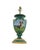 Wood Vintage Urn Shaped Table Lamp With Hand Drawn Dog Image on Green Background For Sale - Image 7 of 7