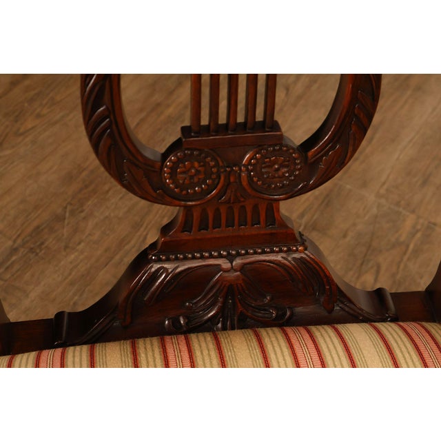 Henkel Harris Mahogany Set Of Eight Lyre Back Dining Chairs For Sale - Image 10 of 18
