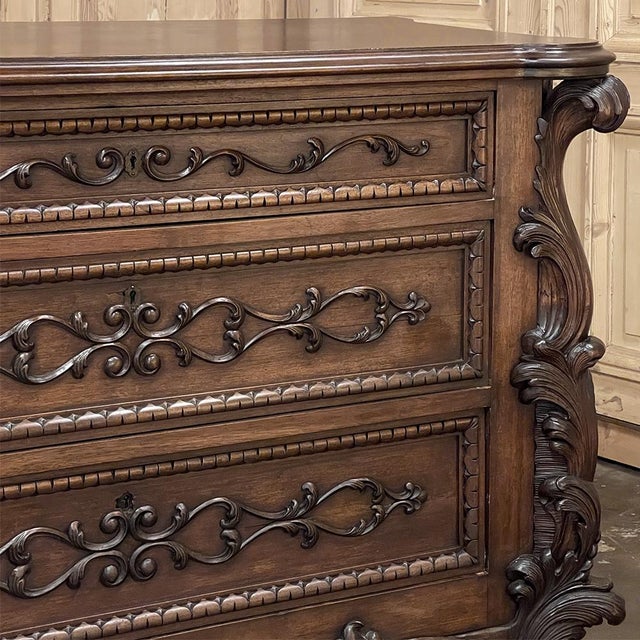 Antique Italian Walnut Rococo Commode For Sale - Image 11 of 18