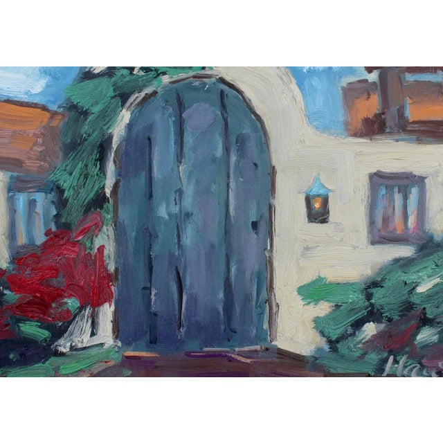 Wood Quiet Places & Journeys — Carmel by the Sea, Garden Door (Original Oil Landscape) For Sale - Image 7 of 12