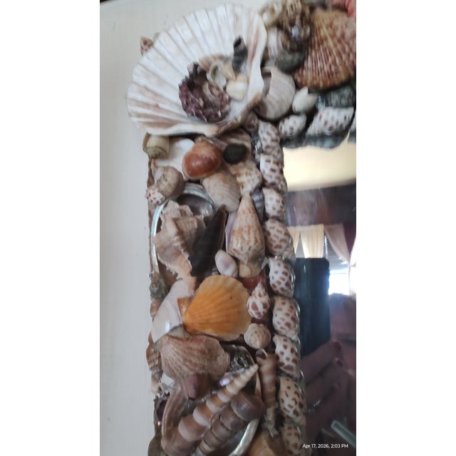 Artisan Custom California Seashell Mirror For Sale - Image 15 of 18