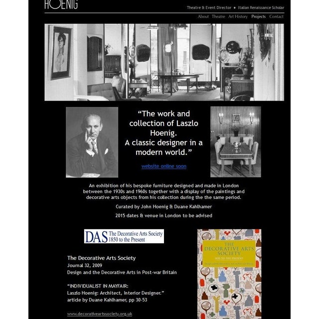 Art Deco Sideboard in Maple with Leather and Gilt Glass from Laszlo Hoenig, 1940s For Sale - Image 12 of 14