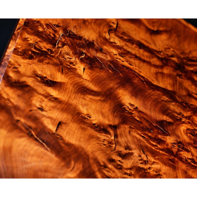 Brown Frgrant Solid Thuya Wood Tray Large Rare Unique For Sale - Image 8 of 12