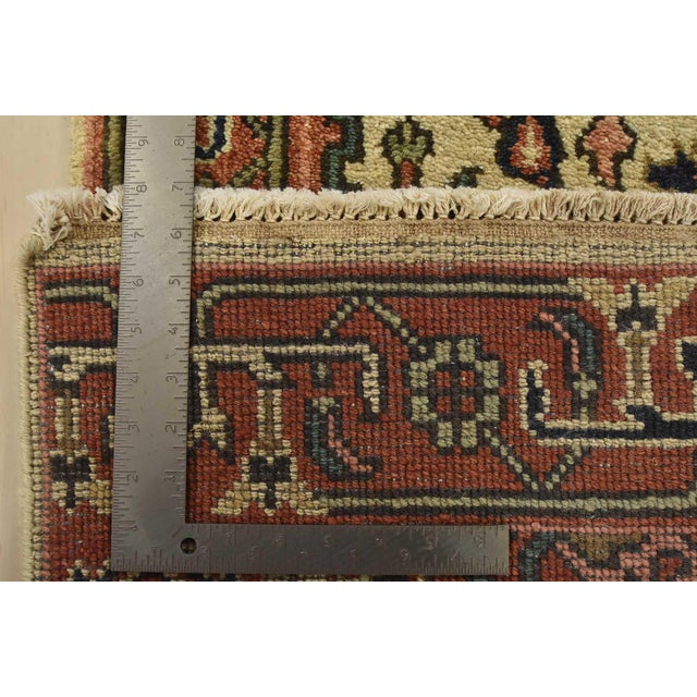 Heriz Runner 2’7” X 8’1” Ivory Wool Tribal Hand-Knotted Oriental Rug For Sale - Image 12 of 12