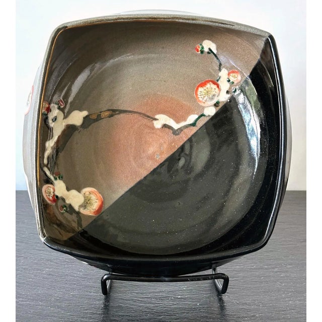 Ceramic Rare Published Japanese Ceramic Bowl Makuzu Kozan With Original Inscribed Box For Sale - Image 7 of 12