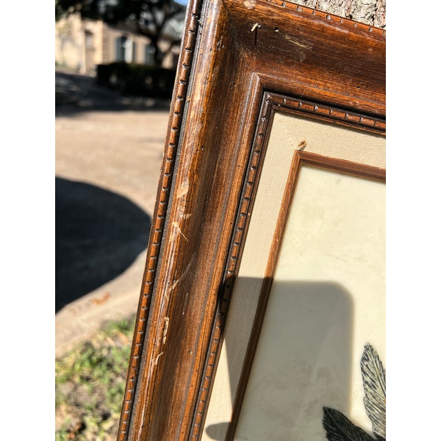 Wood Large Framed Vintage Eagle Faux Marble Carving by d.r. Miller For Sale - Image 7 of 11