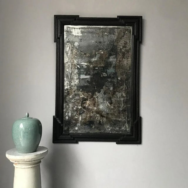 Wood Vintage Gustavian Wood Mirror, 1940s For Sale - Image 7 of 10