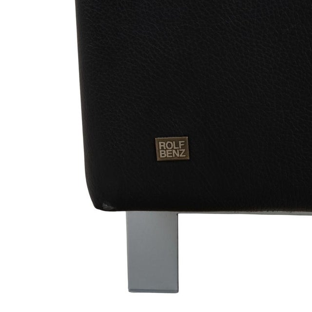 Vida 3-Seater Sofa in Black Leather from Rolf Benz For Sale - Image 9 of 13