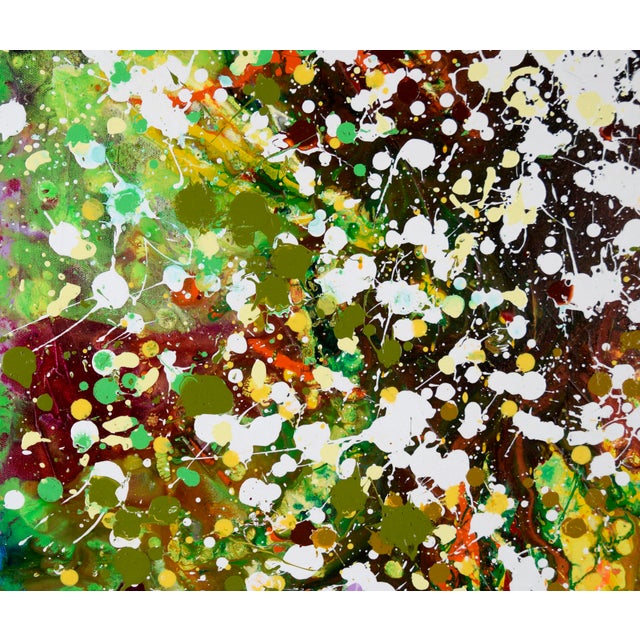 "You've Got to Like Purple" - Expressionist Composition in Acrylic on Canvas Bold abstract splatter composition by...