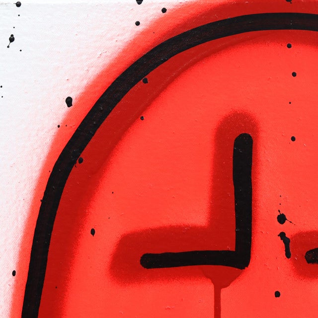Red Googles - Original Colorful Abstract Mixed Media Painting on Canvas by Amber Goldhammer For Sale In Los Angeles - Image 6 of 9