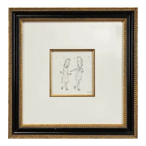 "Dance with Me" William Anthony Caricature Drawing, 1988