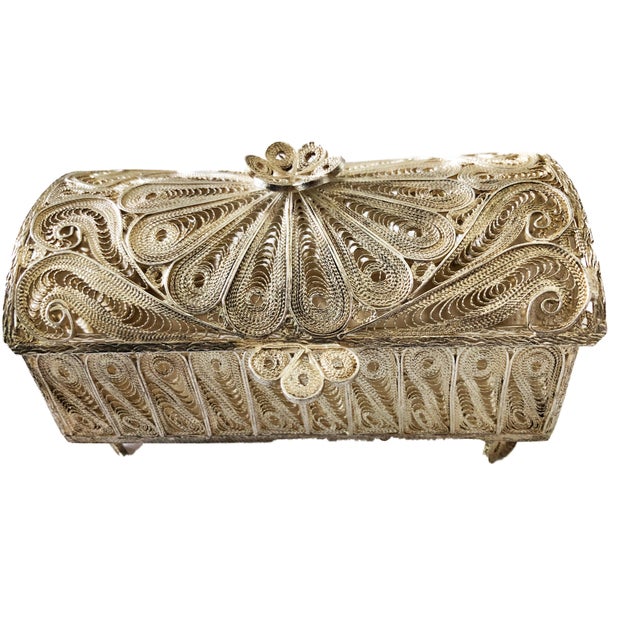 Turkish Decorative Filigree Silver Box 3 H Chairish