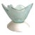 1990s Modern Asymmetry Aqua Glass Bowl For Sale