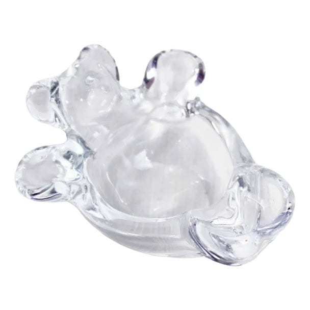 Mid-Century Crystal Teddy Bear Ashtray from Vannes Le Châtel For Sale