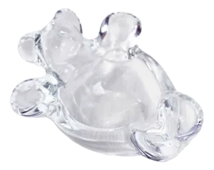Mid-Century Crystal Teddy Bear Ashtray from Vannes Le Châtel