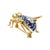 Vintage 14k Yellow Gold Sapphire & Diamond Fly Brooch For Sale In Las Vegas - Image 6 of 11