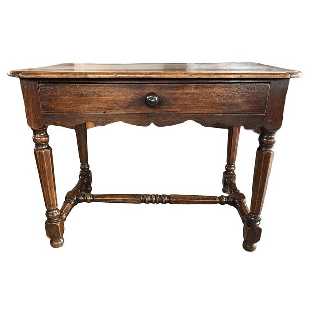Antique French Walnut Side Table For Sale - Image 6 of 17