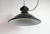 Metal Industrial Black Enamel Factory Lamp with Cast Iron Top, 1950s For Sale - Image 7 of 18