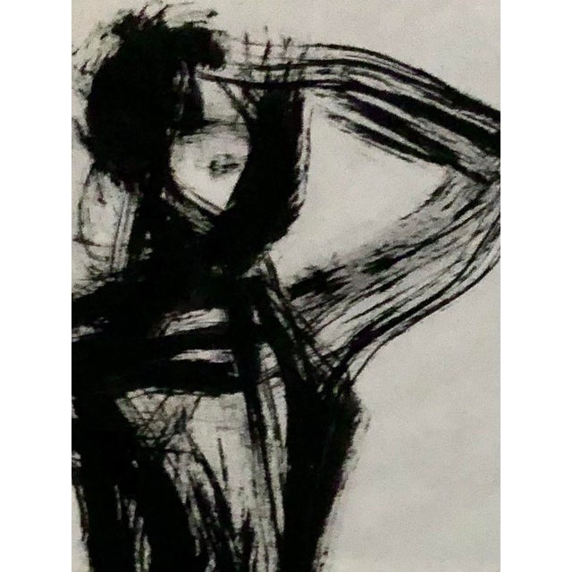 1990s Minimalist Figure Study in Black and White by Auker For Sale - Image 4 of 5