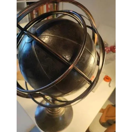 1930s English Nautical Globe with Armillary Sphere, 20th Century For Sale - Image 5 of 11