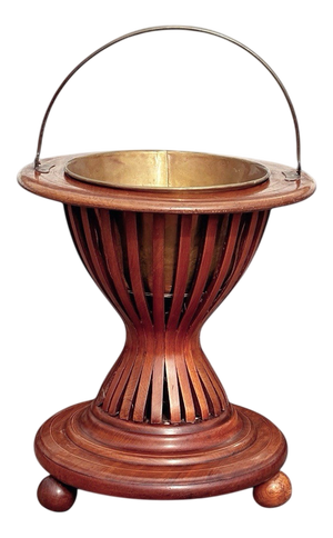 Victorian Walnut Peat Bucket
