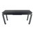 Baker Mid Century Oriental Asian Black Lacquer Cloth Wrapped Console Table For Sale