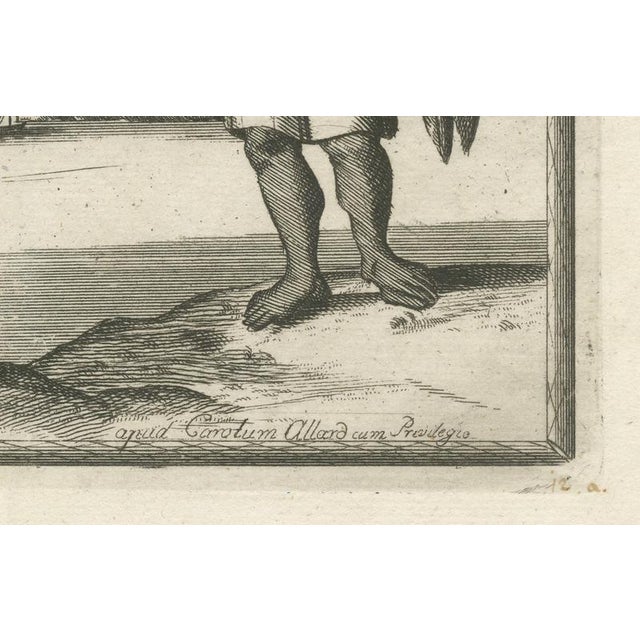 Antique View of Campeche Mexico by Van der Aa Allard Leiden Engraving c1720 An early 18th-century engraved view of...