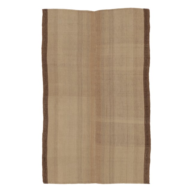 2020s Rug & Kilim’s Contemporary Kilim With Bold Borders in Beige & Brown For Sale - Image 5 of 9