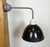 Glass Industrial Factory Wall Lamp with Black Enamel Shade, 1960s For Sale - Image 7 of 16