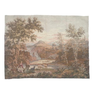 Vintage French Aubusson Style Jacquard Tapestry by Jules Pansu, 1970s For Sale