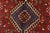 Textile Yalameh Rug 3'5'' X 5'1'' Red Wool Vintage Tribal Hand-Knotted Oriental Carpet For Sale - Image 7 of 13