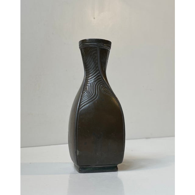 Art Deco Vase in Disko Metal from Just Andersen, 1930s For Sale - Image 10 of 10