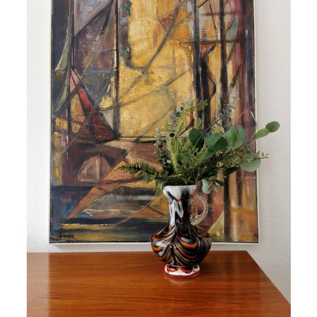 Vintage Opaline Vase by Carlo Moretti for Vb / Vetreria Borgonovo, Italy, 1960s For Sale - Image 11 of 12