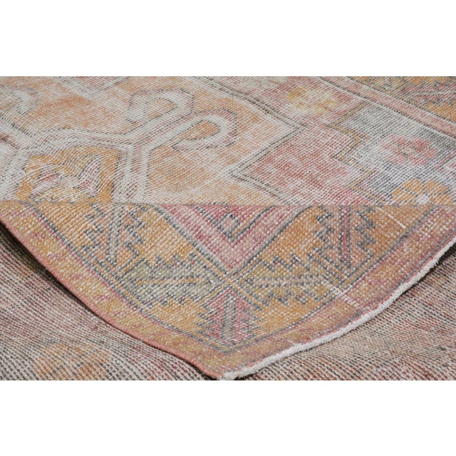 Turkish Vintage Turkish Anatolian Hand Knotted Rug With Organic Wool and Soft Texture,4'8"X9'10" For Sale - Image 3 of 6