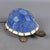 Vintage Turtle Table Lamp in Blue Leaded Glass and Brass, 1970s For Sale - Image 12 of 12